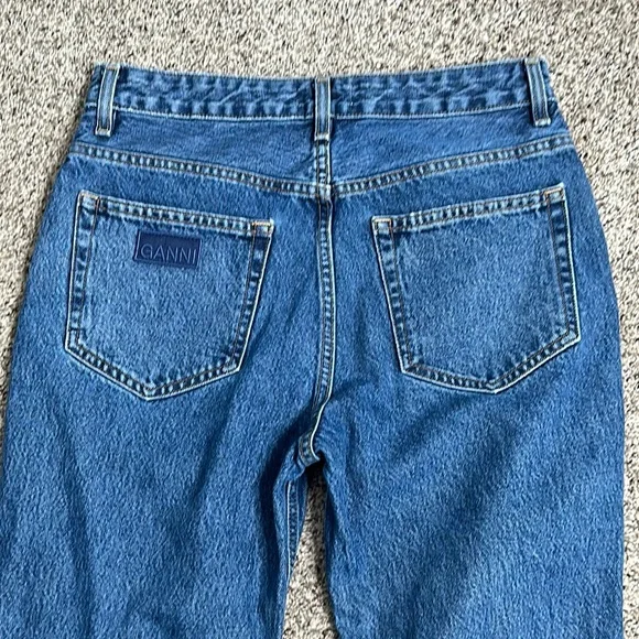 Ganni betzy cropped classic Blue Women's bootcut Jeans size 29W 32L